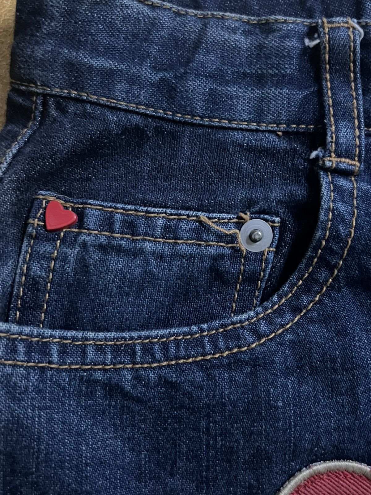 Angel Blue VINTAGE Angel Blue Patchwork Denim Jeans Y2K Japanese Brand Size US 26 / EU 42 - 10 Thumbnail