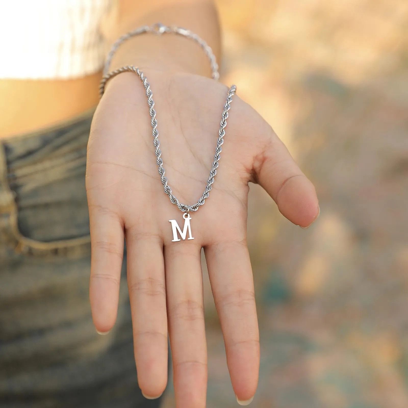 Vintage Letters Necklace Size ONE SIZE - 3 Thumbnail