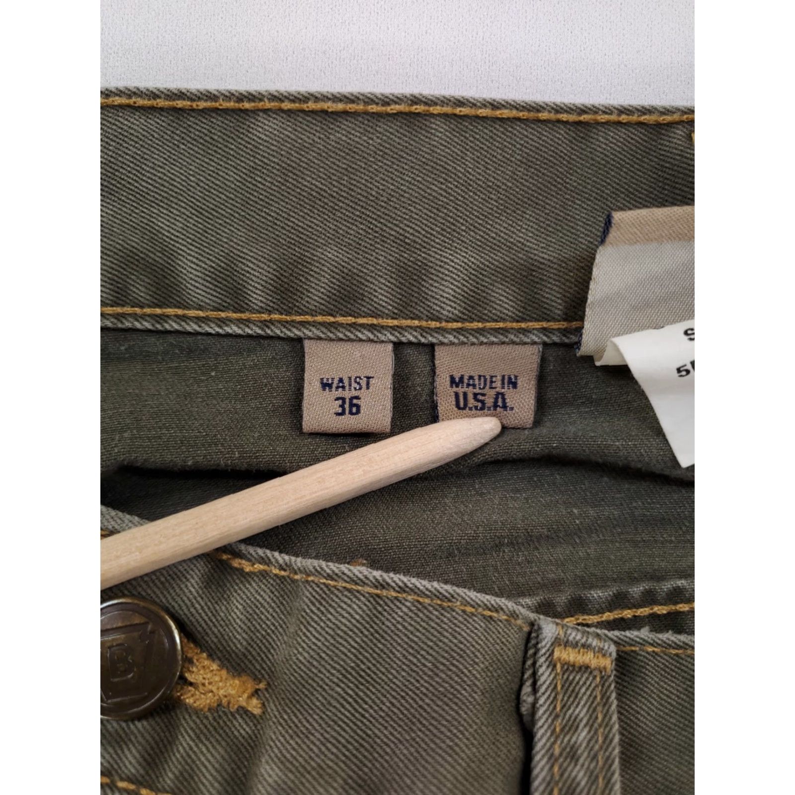 Bills Khakis Bill's Khakis 5 Pocket Pants Jeans Olive Green Made USA Mens 36 Adult 36 x 29 Inseam 29 Regular Green Chino Mens Size US 36 / EU 52 - 3 Thumbnail