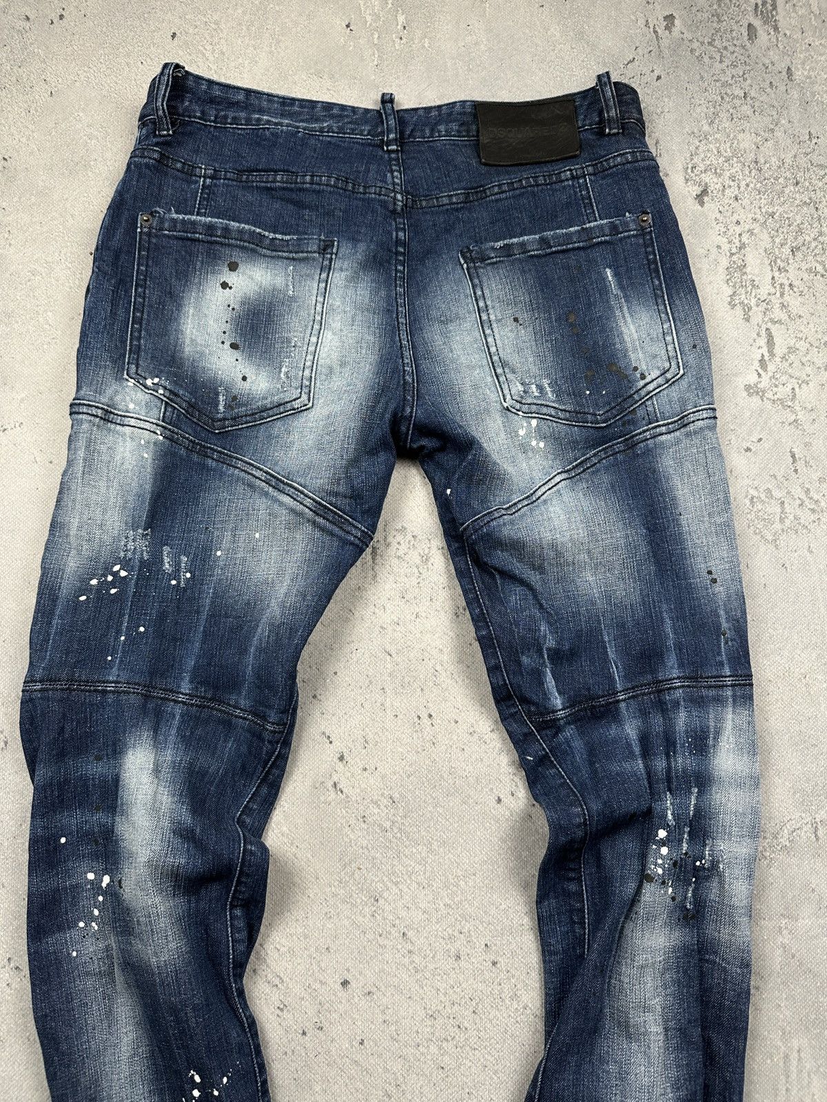 Dsquared2 Dsquared2 Distressed Vintage Wash Biker Jeans Splatter Rare Size US 34 / EU 50 - 3 Thumbnail