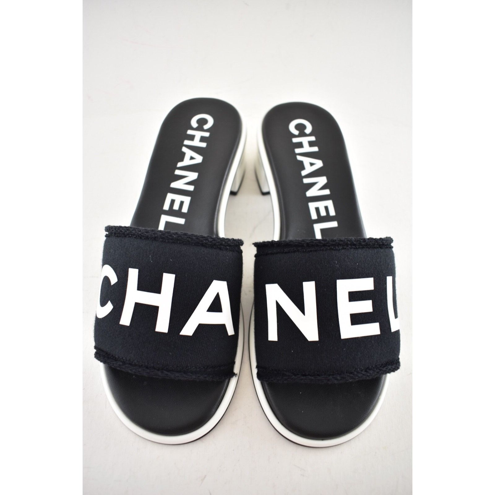 Chanel Chanel 24C Black White CHA NEL Letter Logo Mule Slide Size US 11.5 / IT 41.5 - 9 Thumbnail