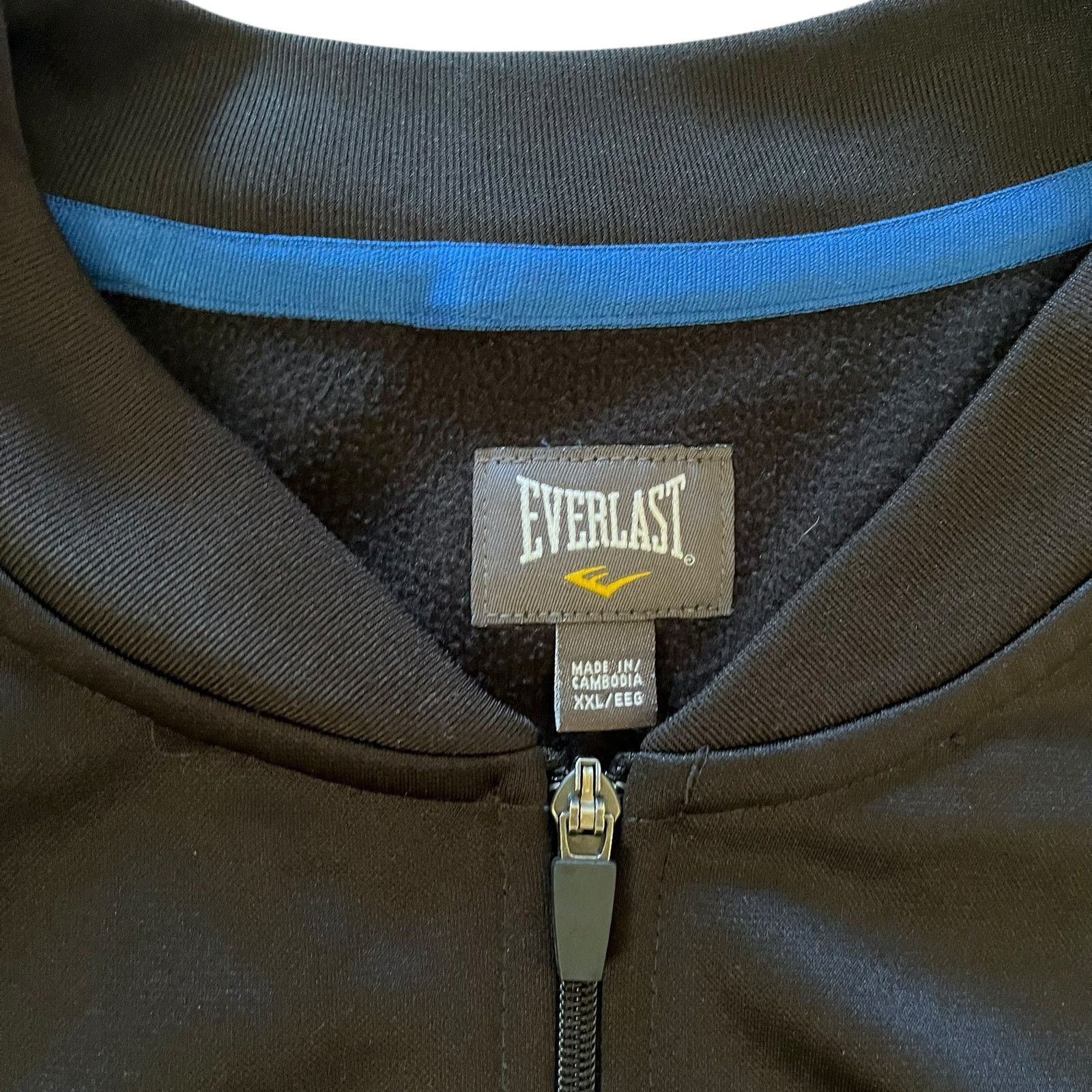 Everlast Everlast Black Gray Raglan Sleeve Zip-Front Track Jacket Size US XXL / EU 58 / 5 - 3 Thumbnail