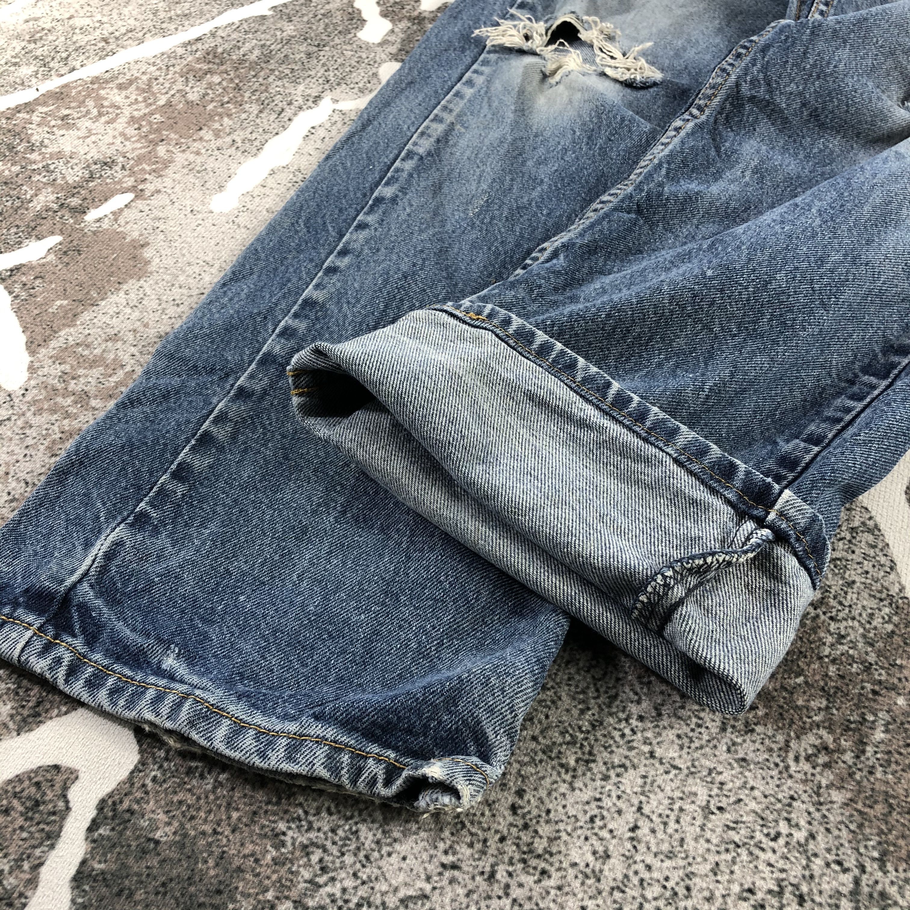 Levi's Vintage Levis 505 Jeans Distressed Denim KJ1377 Size US 36 / EU 52 - 7 Thumbnail