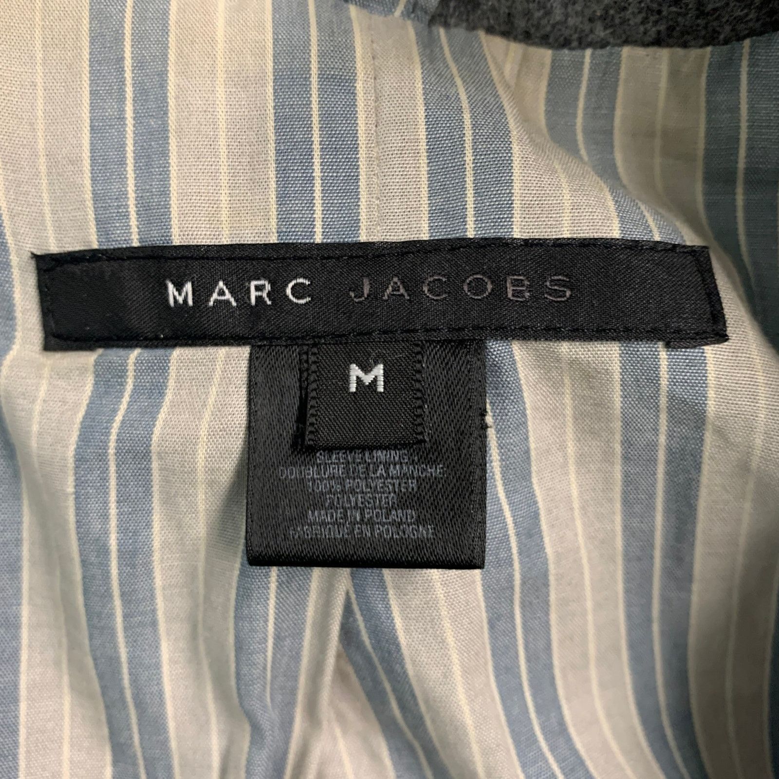 Marc by Marc Jacobs Size M Charcoal Grey Wool Blend Sport Coat Size 40R - 6 Thumbnail