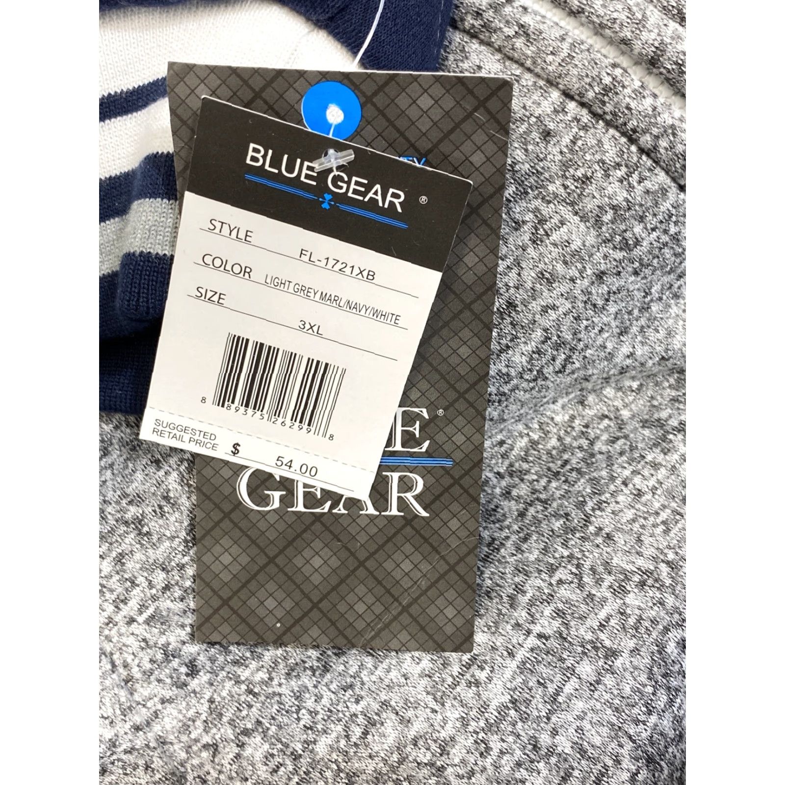 Vintage Gear Jacket Mens Varsity Style NWT Size 3XL Blue Gray White #341 Size US XXL / EU 58 / 5 - 4 Thumbnail