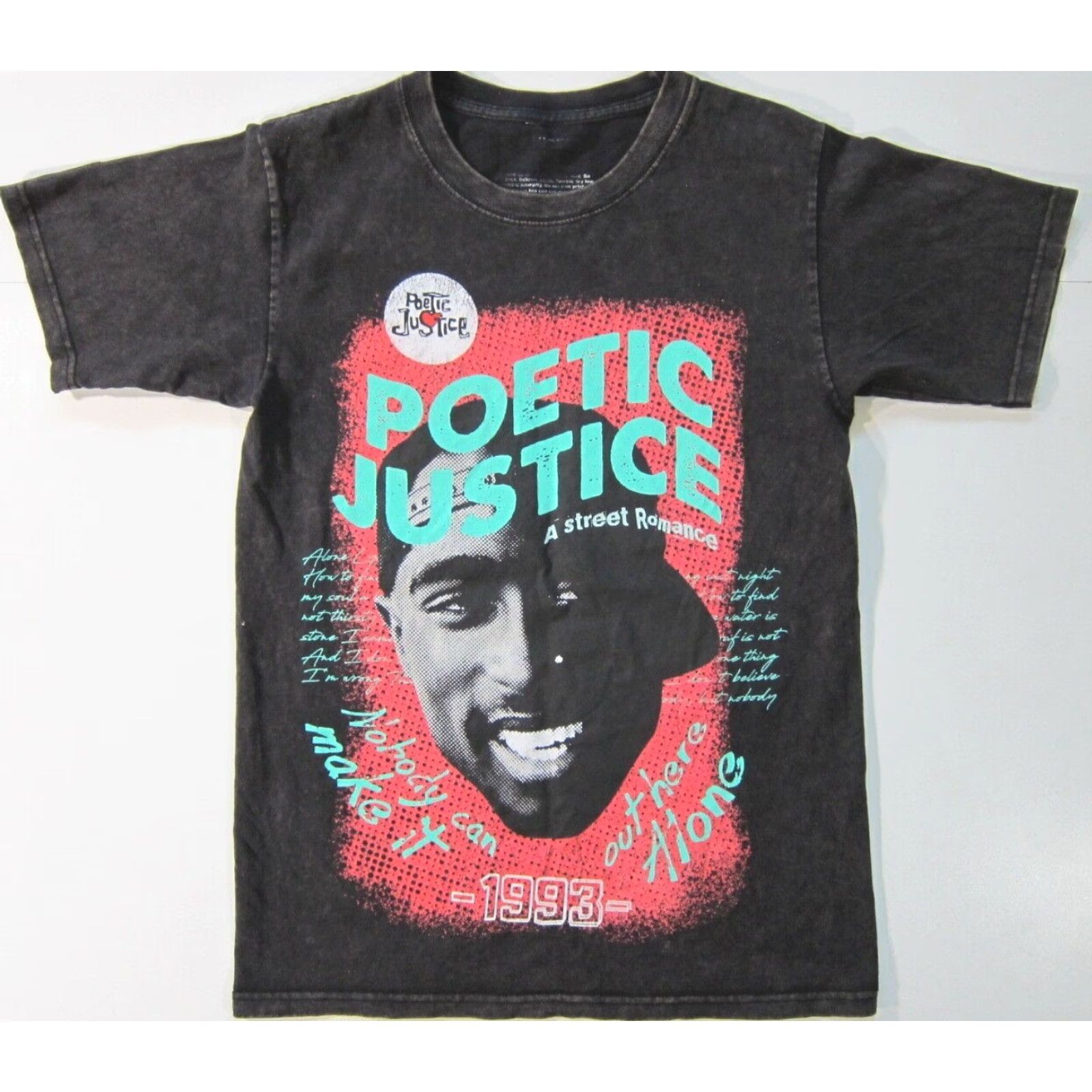 Vintage Chemistry 1993 Poetic Justice Tupac Shakur Black Pink Green TShirt Men S Women M Shirt Crew Neck Short Sleeve Logo 50% cotton 50% polyester Size S / US 4 / IT 40 - 5 Thumbnail