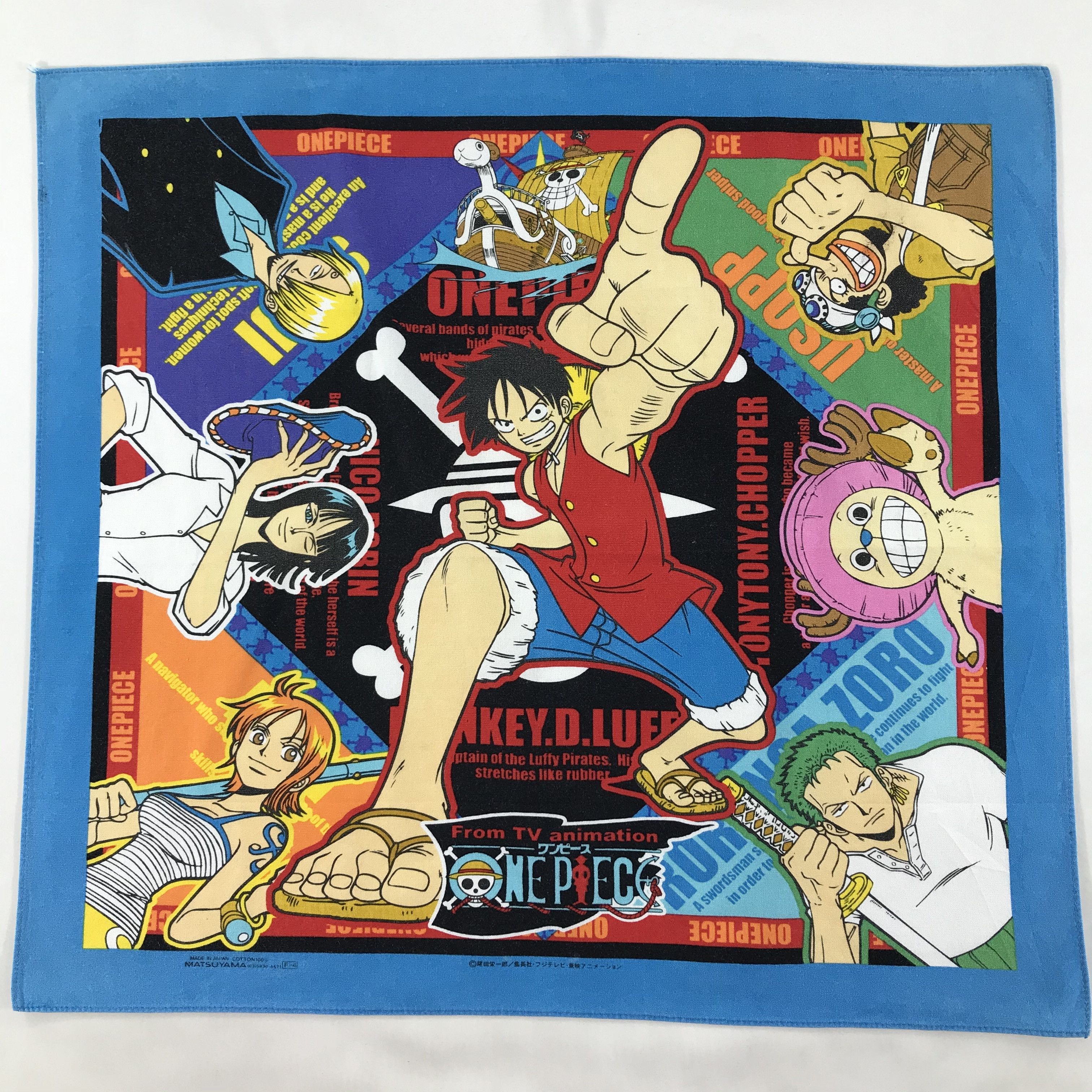 Japanese Brand × One Piece × Vintage Vintage One Piece Bandana / Handkerchief /Neckerchief -S1769 Size ONE SIZE - 1 Thumbnail