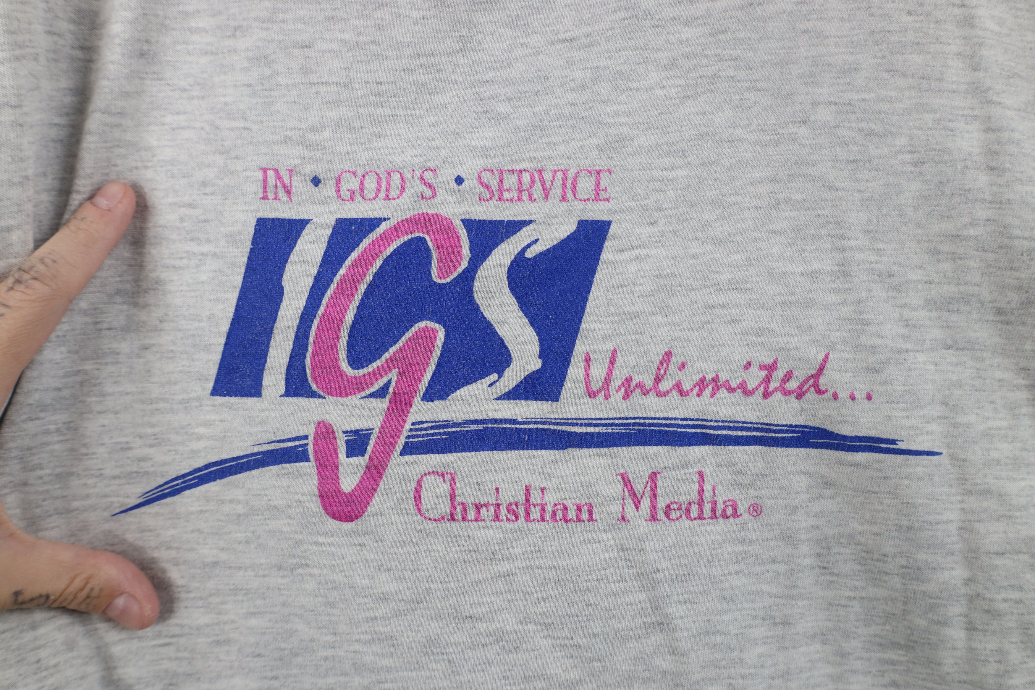 Vintage Vintage Christian Medium In Gods Service Long Sleeve T-Shirt Size L / US 10 / IT 46 - 4 Thumbnail
