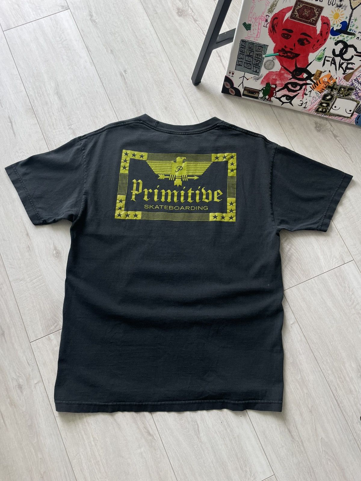 Primitive Vintage 00’s Primitive Skateboard T-Shirt Faded RARE Size US L / EU 52-54 / 3 - 1 Thumbnail
