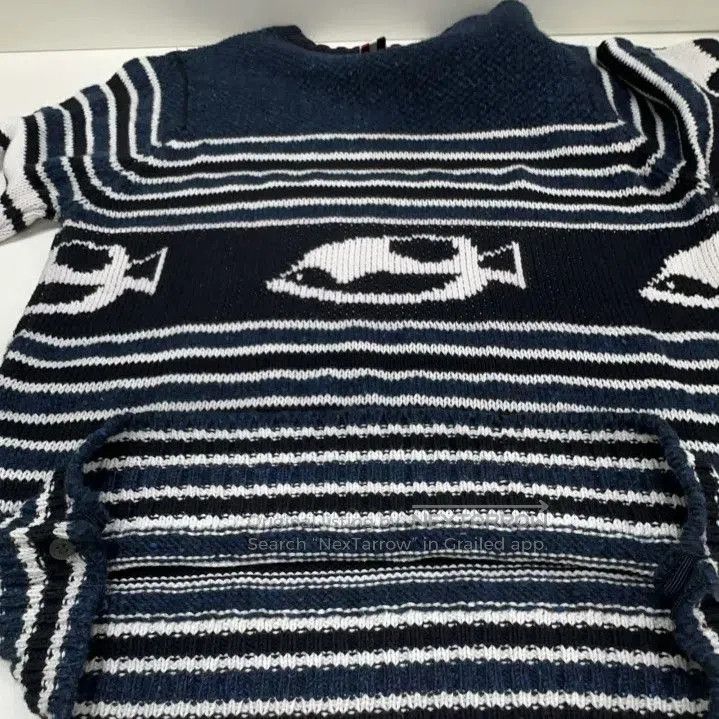 Thom Browne Thom Browne Striped Fish Pattern Knit Sweater. Size US S / EU 44-46 / 1 - 9 Thumbnail