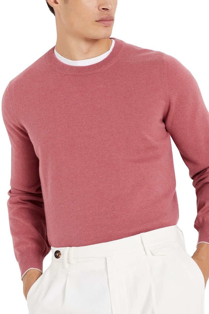 Brunello Cucinelli o1y0526 Crewneck Sweater in Coral Size US L / EU 52-54 / 3 - 2 Thumbnail