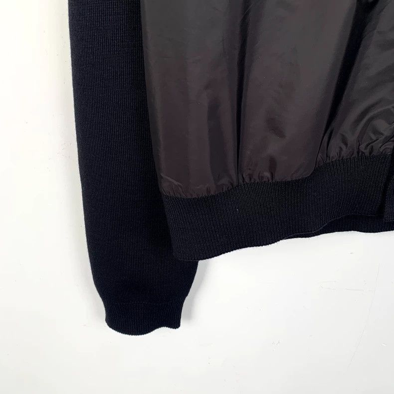 Prada PradaBlack stitching wool V-neck long-sleeved cardigan jack Size US M / EU 48-50 / 2 - 4 Thumbnail