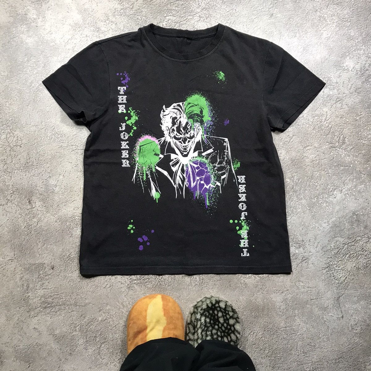 Vintage Vintage 90s Y2K Joker Graphic Tee Black Oversized Military S Size US S / EU 44-46 / 1 - 1 Thumbnail