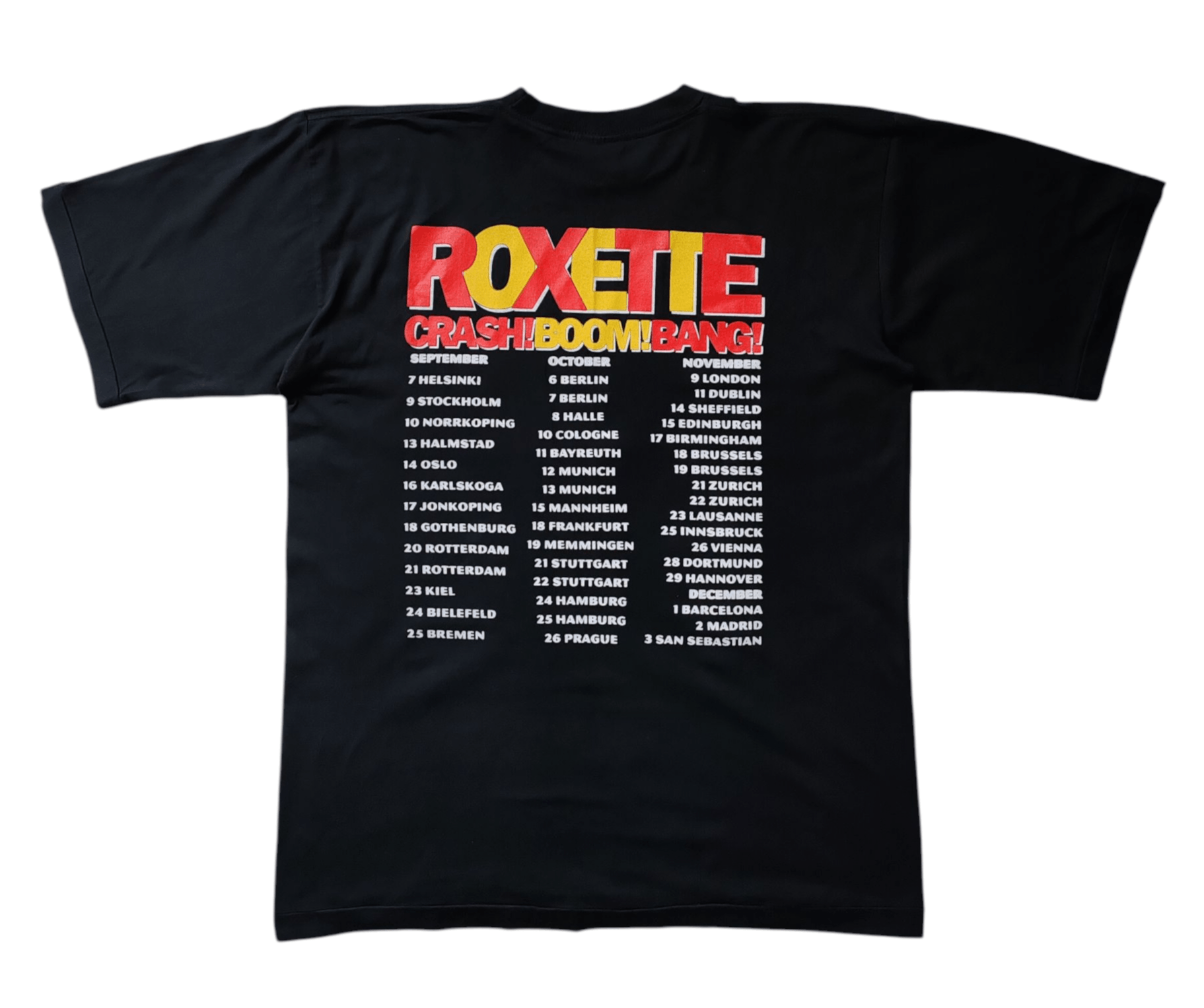 Band Tees Vintage 90s ROXETTE Crash! Boom! Bang! Tour T shirt size L Size US L / EU 52-54 / 3 - 2 Thumbnail