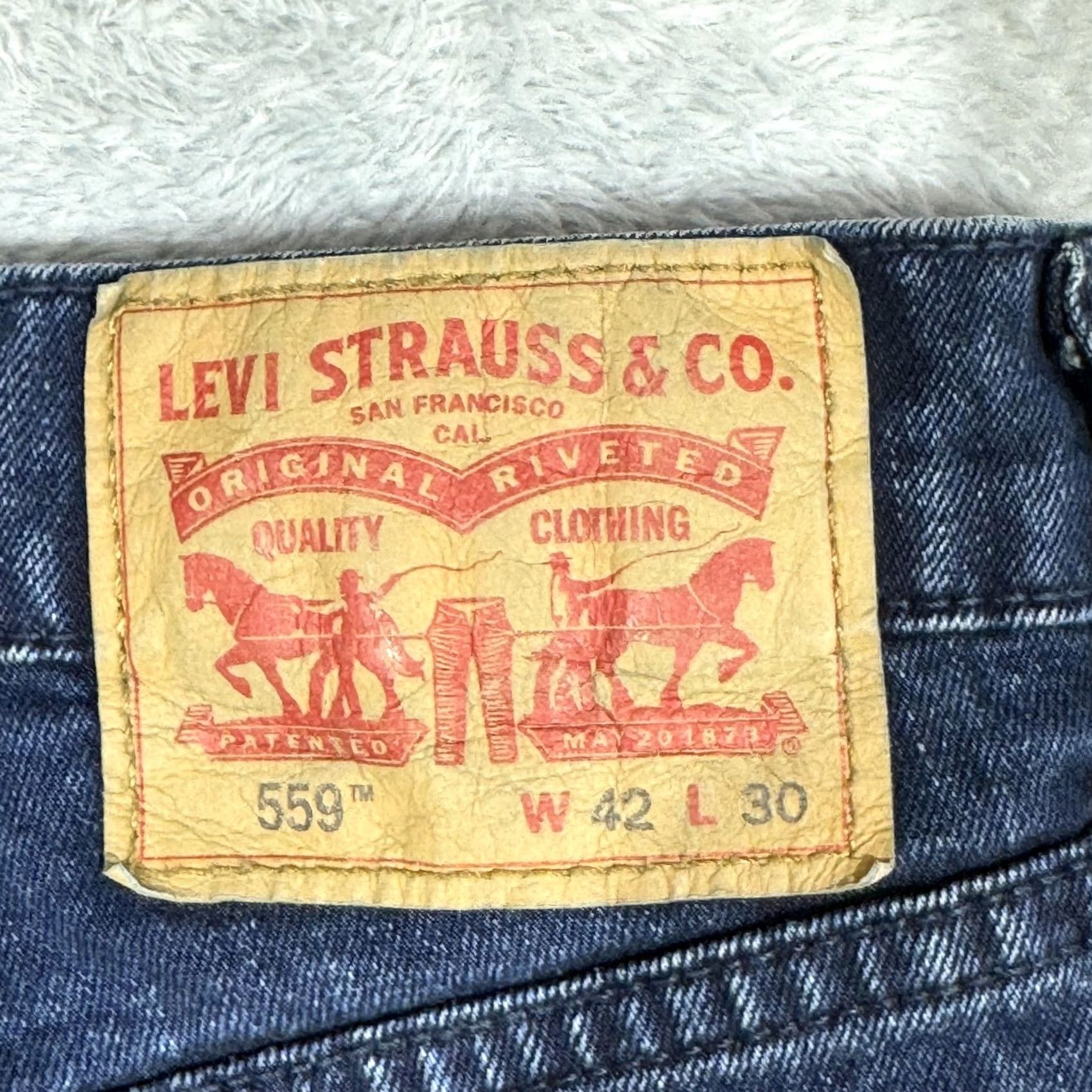 Levi's Levi'S 559 Jeans Mens Dark Wash Relaxed Straight Stretch Denim - Fast & Secure Shipping - 60-Day Return Size US 42 / EU 58 - 3 Thumbnail