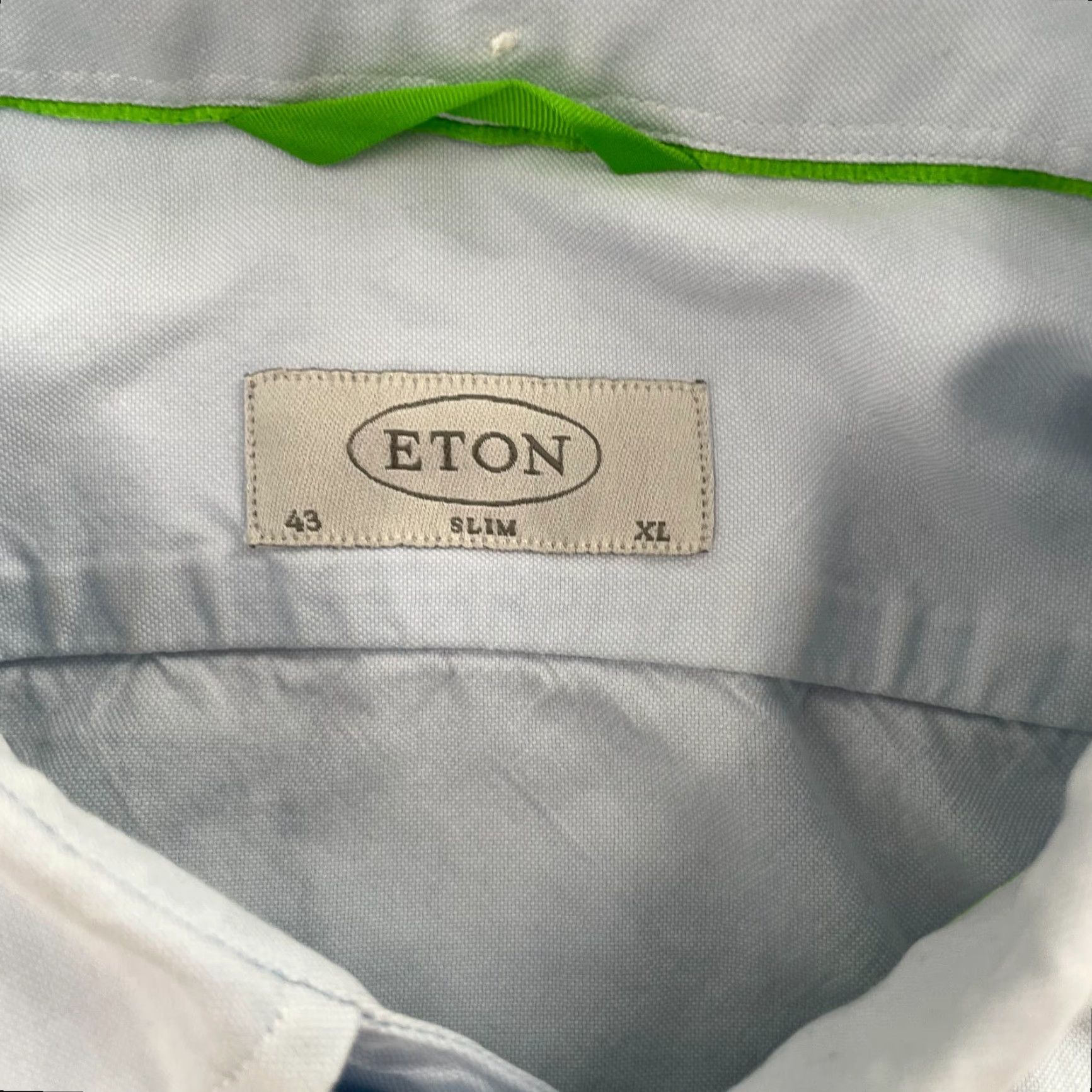Eton Eton Shirt Adult Extra Large 17/43 Slim Blue Button Down Long Sleeve Mens XL Size US XL / EU 56 / 4 - 5 Thumbnail