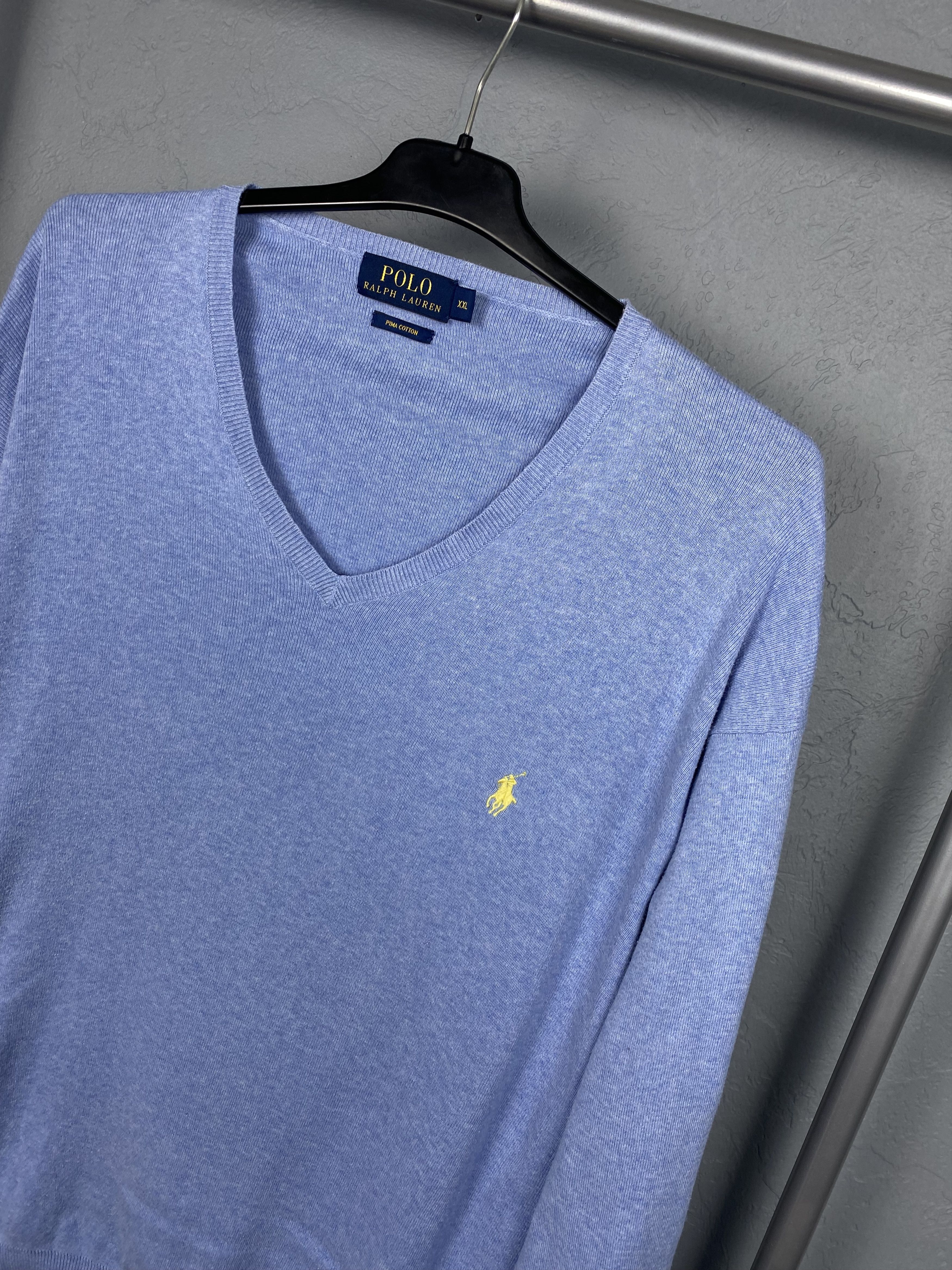 Polo Ralph Lauren Polo Ralph Lauren Vintage Mens V-neck Sweater Size US XXL / EU 58 / 5 - 2 Thumbnail