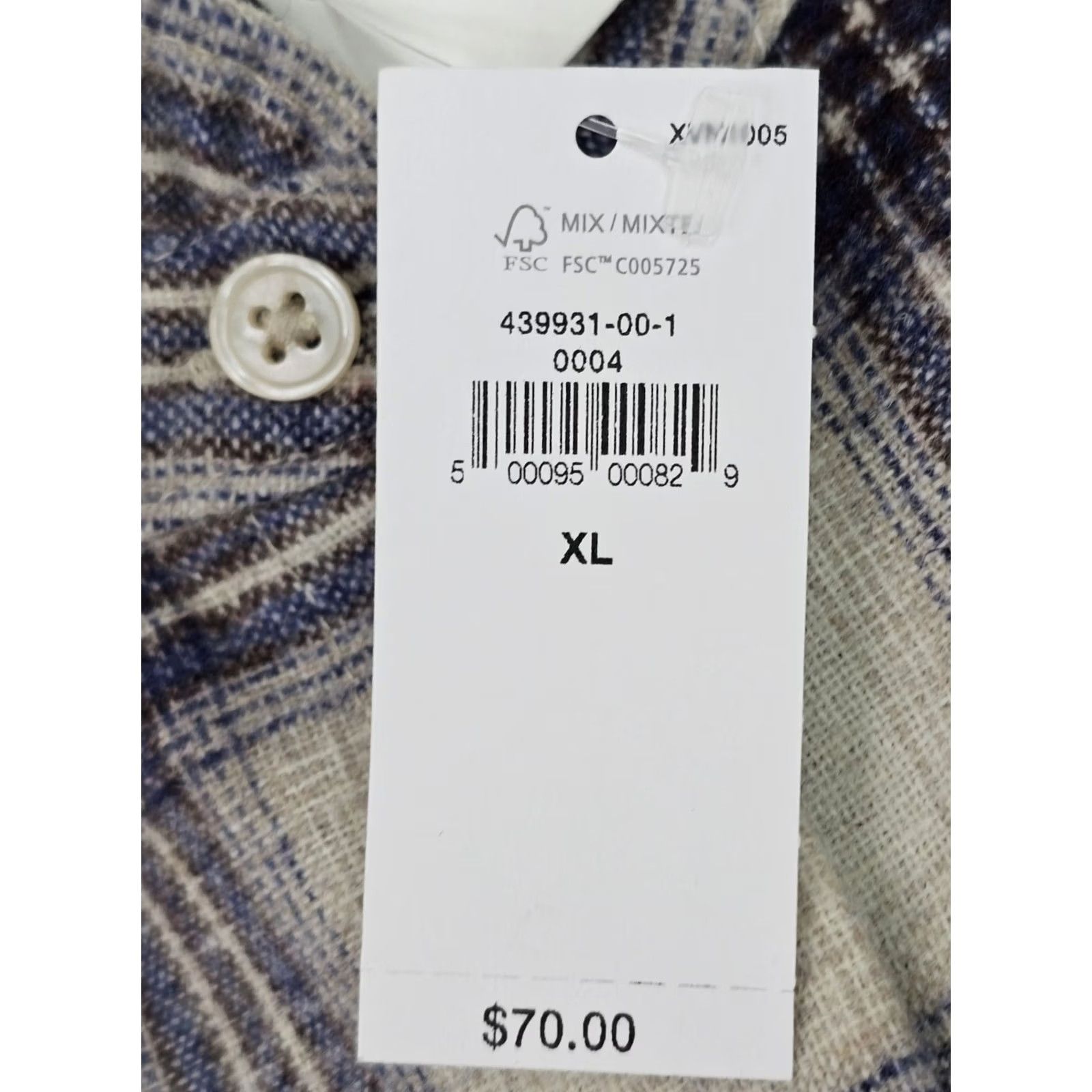 Banana Republic Banana Republic Wool Blend Plaid Flannel Button Shirt Women XL Natural Beige NWT Size XL / US 12-14 / IT 48-50 - 4 Thumbnail