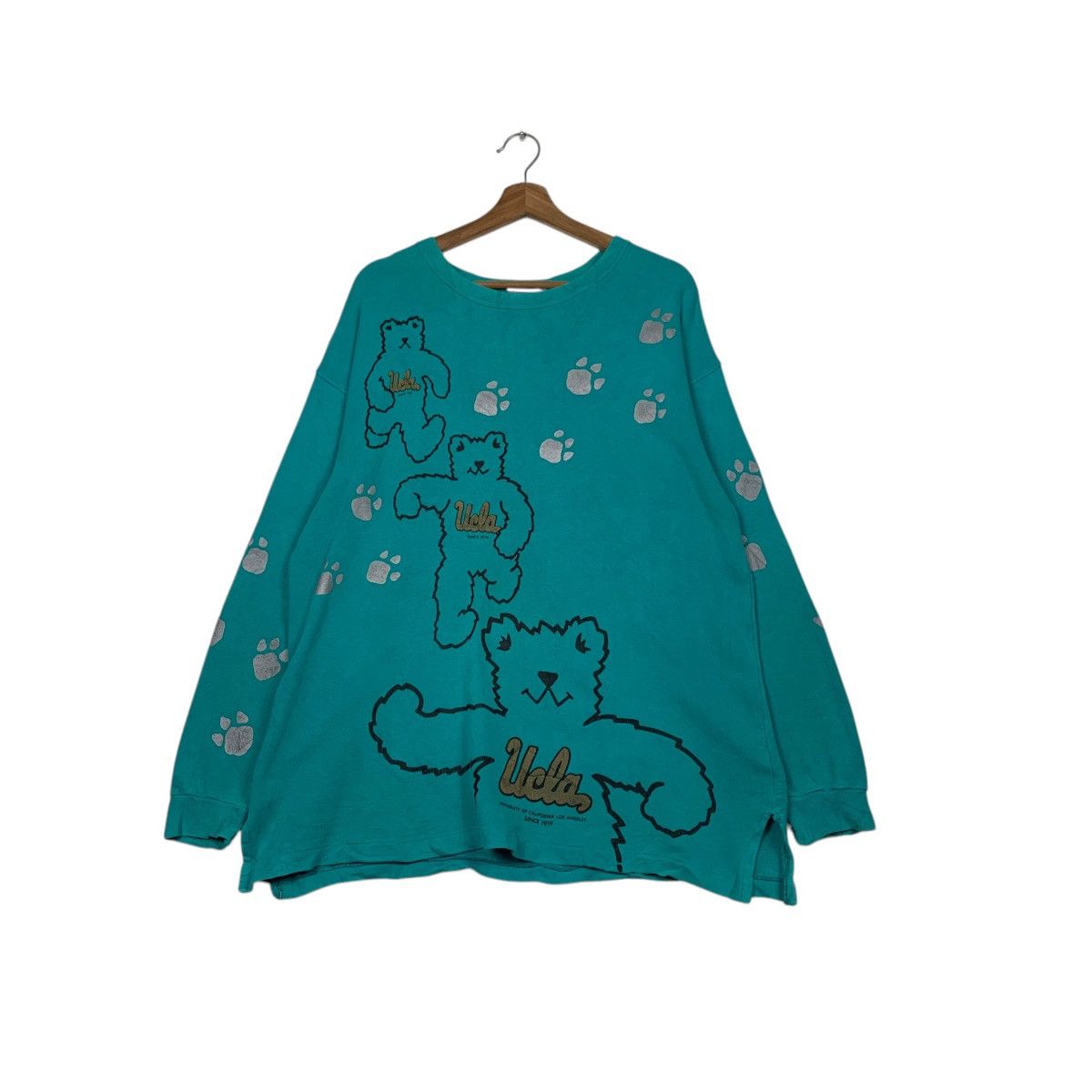 Vintage UCLA Running Bear Graphic Pullover Crewneck Sweater 2243-C99 Size XL / US 12-14 / IT 48-50 - 1 Thumbnail