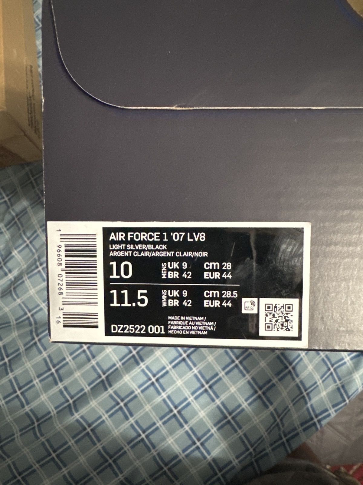 Nike Air Force One split light silver Size US 10 / EU 43 - 7 Thumbnail