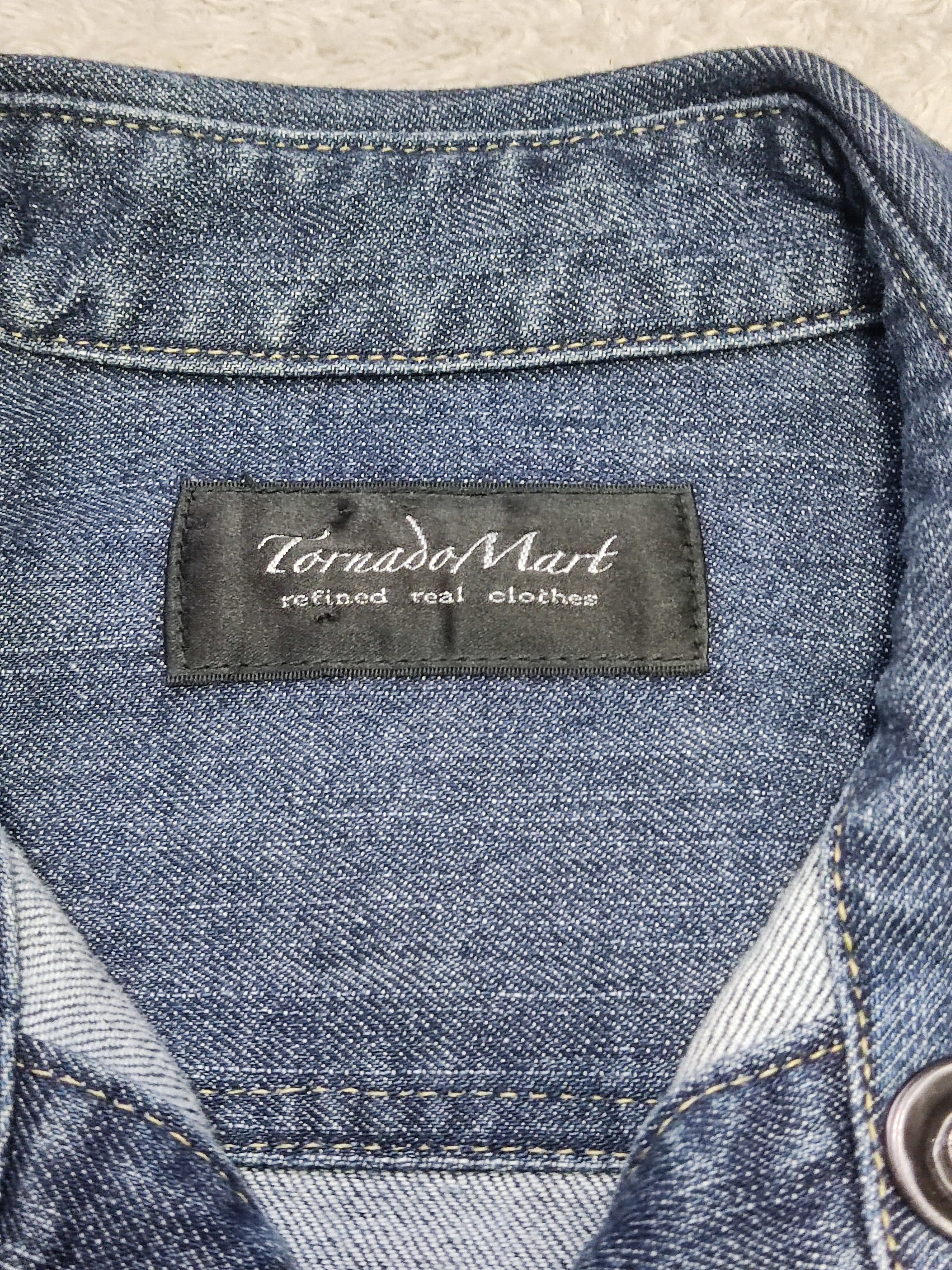 Tornado Mart Distressed Tornado Mart 3D Wrinkle Slim Denim Y2K Jacket Size M / US 6-8 / IT 42-44 - 15 Thumbnail