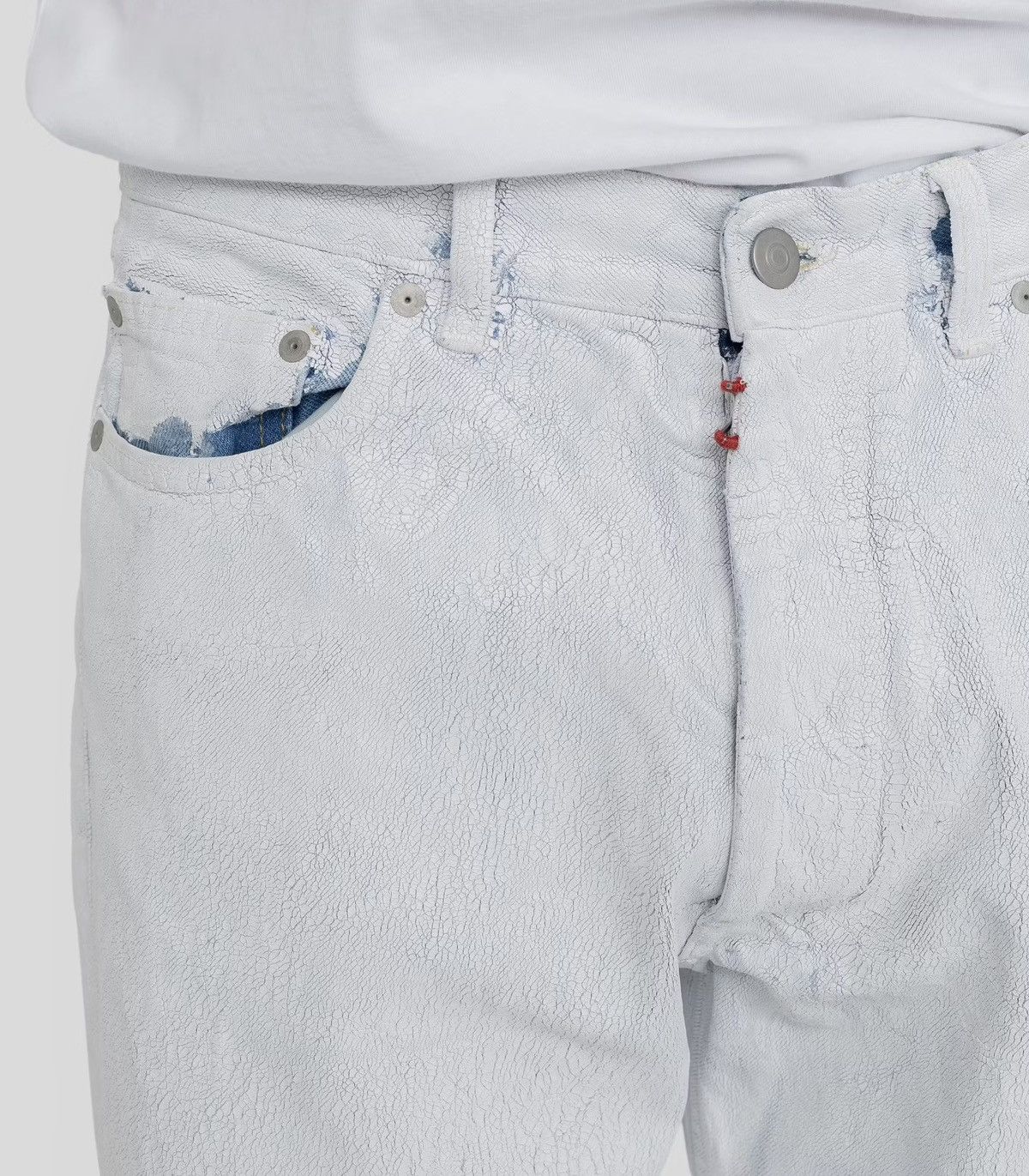 Maison Margiela Maison Margiela White Painted Jeans Size US 31 - 9 Thumbnail