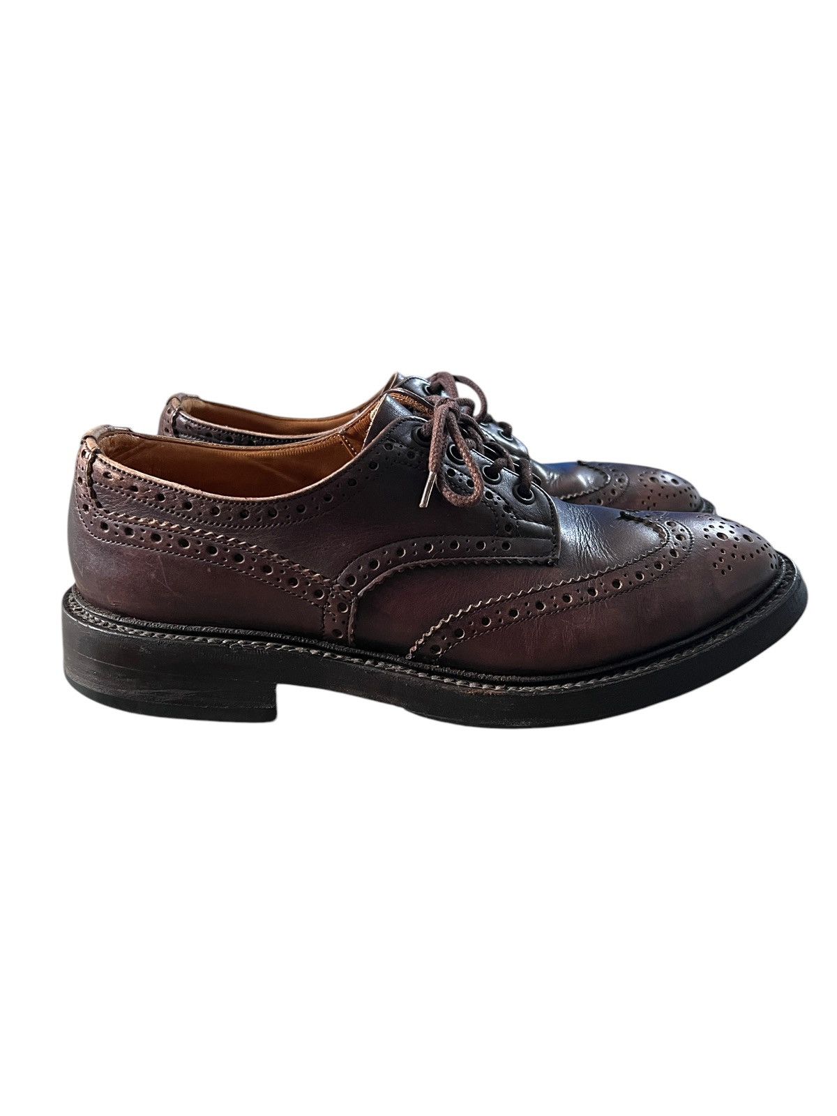 Tricker's Tricker’s 🏴󠁧󠁢󠁥󠁮󠁧󠁿 Espresso Burnished Bourton Country Shoe Size US 10.5 / EU 43-44 - 5 Thumbnail