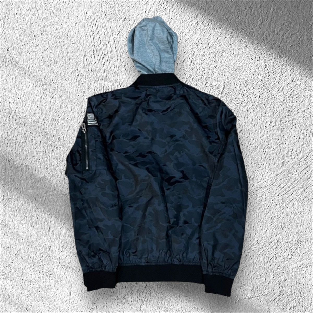 Other Civil Sektor Navy Blue Camouflage Bomber Jacket Hoodie Size US L / EU 52-54 / 3 - 2 Thumbnail