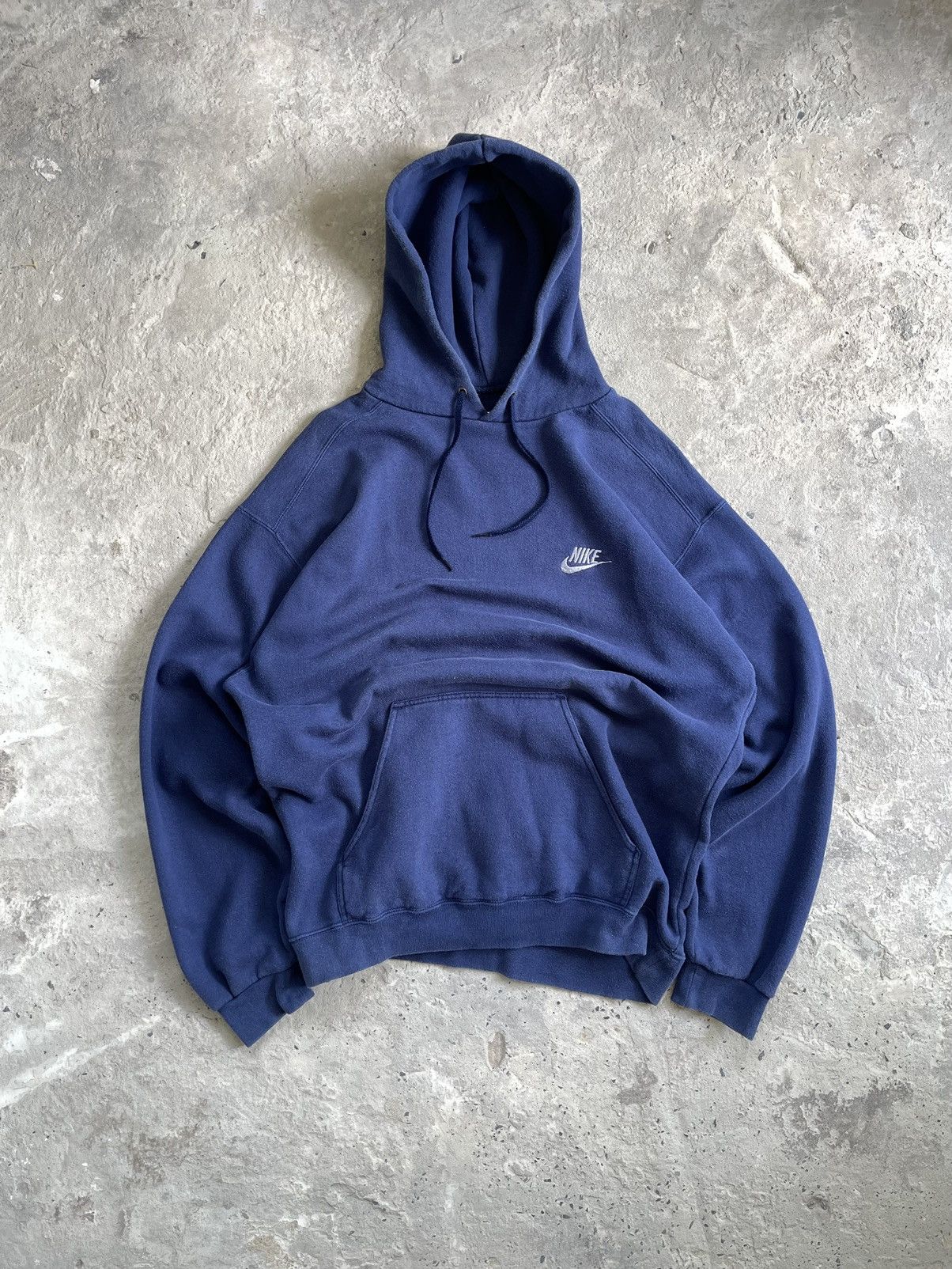 Nike 90's Vintage Nike Washed Hoodie Embroidered Logo White Tag Size US L / EU 52-54 / 3 - 1 Thumbnail