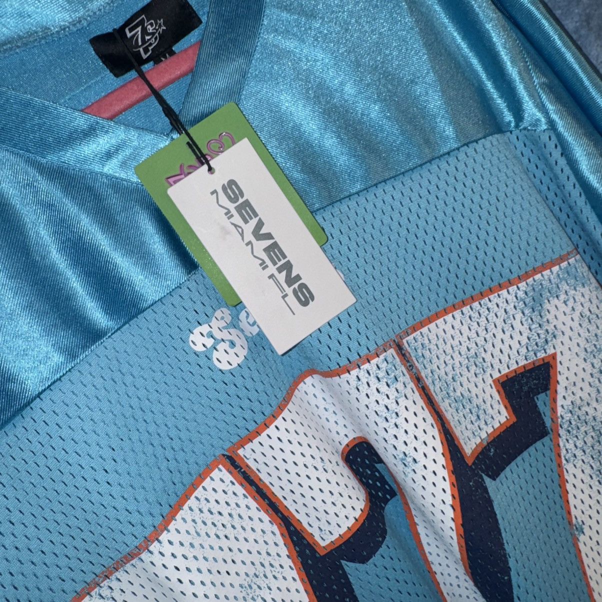 TRIPLE SEVENS Triple Sevens Palms Men’s Football Jersey Blue Mesh V-Neck Size US M / EU 48-50 / 2 - 4 Thumbnail