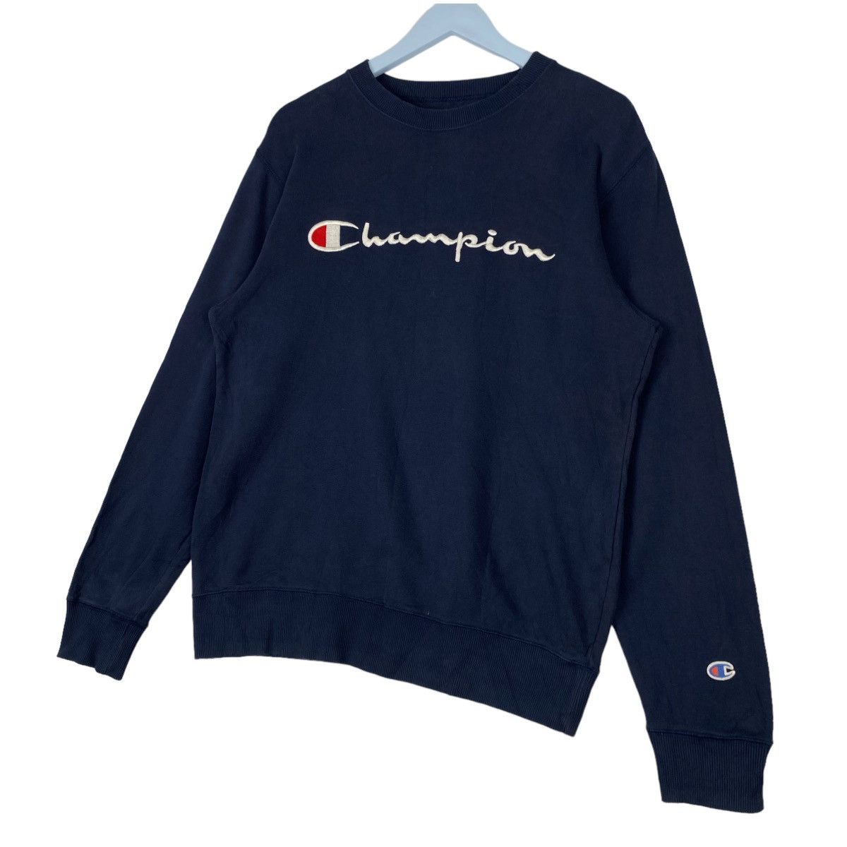 Champion × Vintage Vintage Champion Embroidered Logo Crewneck Sweatshirt Size US M / EU 48-50 / 2 - 2 Thumbnail