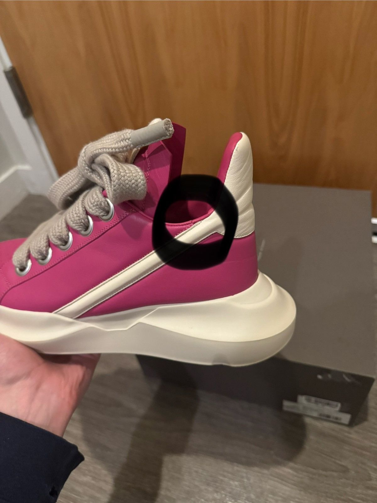 Rick Owens Rick Owens Hot Pink Jumbo Lace Geth Runner Sneakers Size 44 Size US 11 / EU 44 - 8 Thumbnail