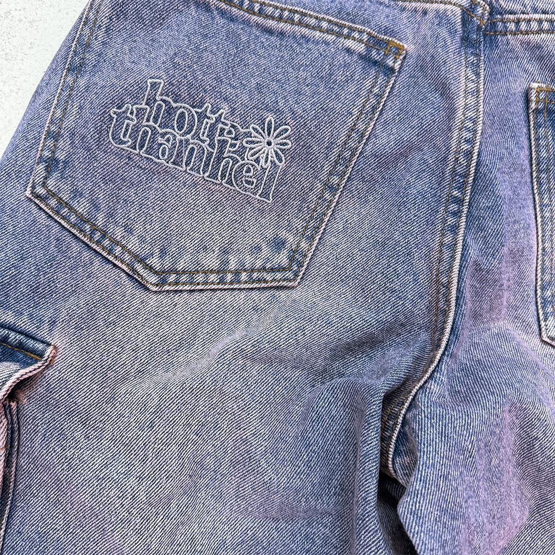 Other Hotter than Hell Washed Pink and Blue Cargo Pants (S) Size 26" / US 2 / IT 38 - 5 Thumbnail