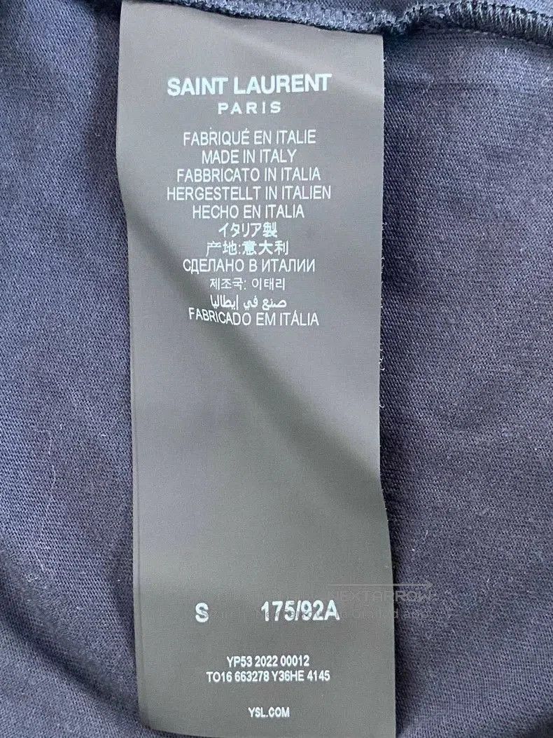 Saint Laurent Paris SAINT LAURENT Reversed Logo Crewneck Tee. Size US S / EU 44-46 / 1 - 5 Thumbnail