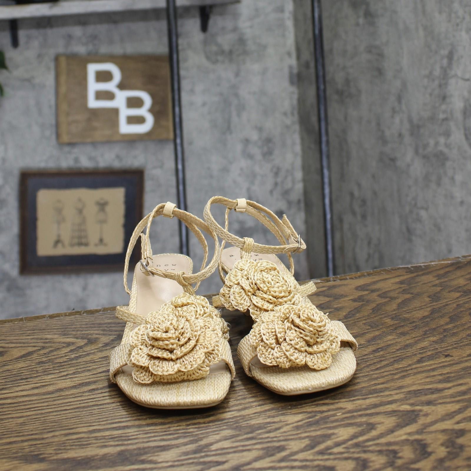 Other A New Day Esme Crochet Kitten Heels 92979007 Tan Brown 6.5m Size US 6.5 / IT 36.5 - 3 Thumbnail