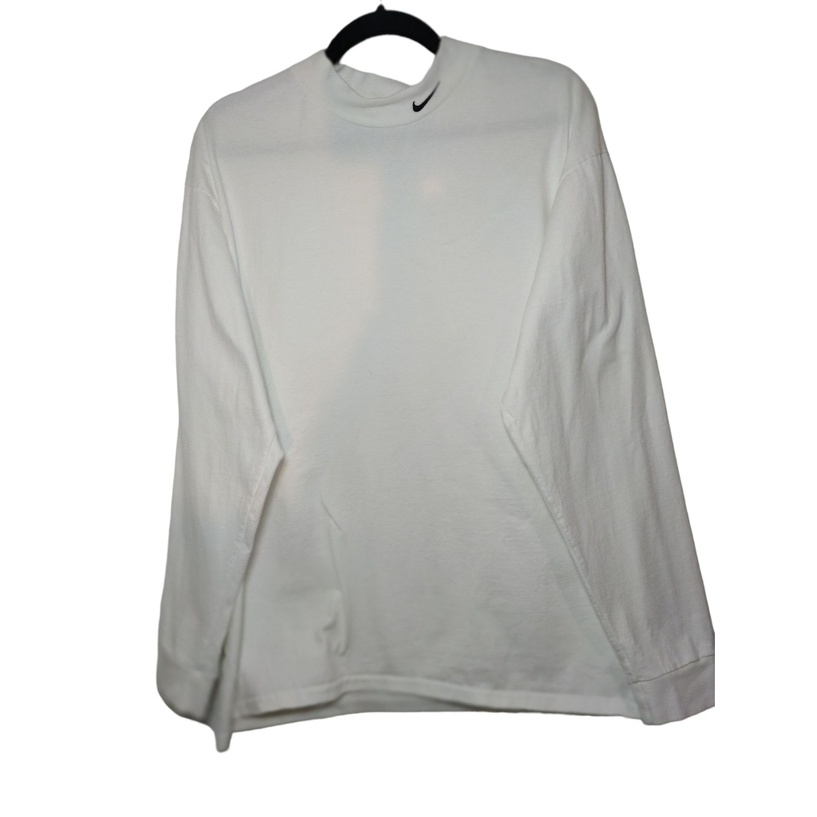 Nike Nike Mens Pullover Sweatshirt Mock Neck Long Sleeve White LG Size US L / EU 52-54 / 3 - 1 Thumbnail