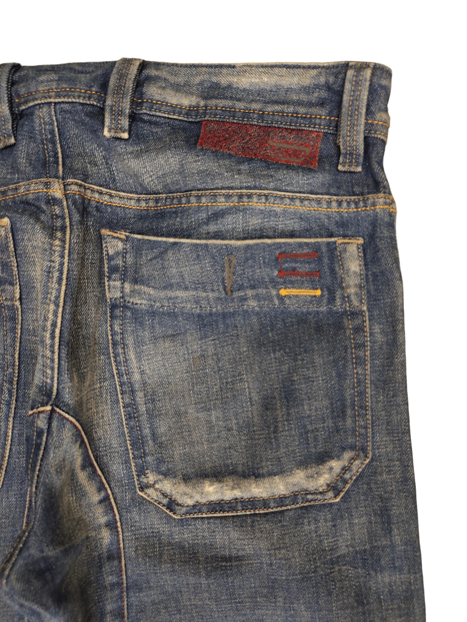 Diesel Loose Leg Diesel D Logo Distress Faded Denim Pants Y2k Size US 30 / EU 46 - 12 Thumbnail