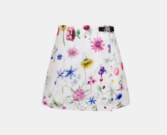 o1w1db11124 Technical Fabric Skort in Multicolor
