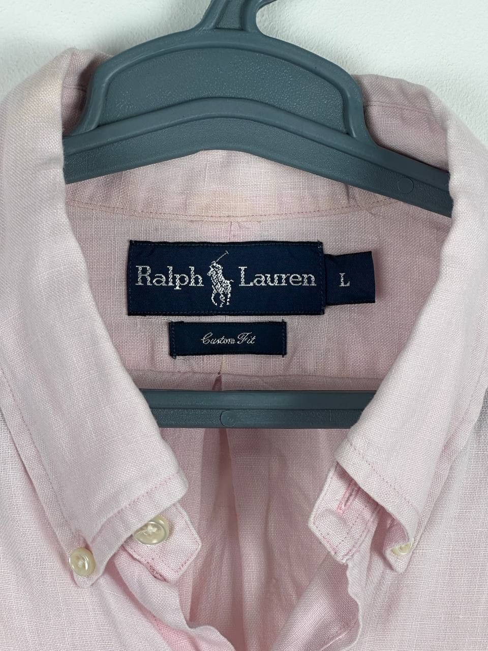 Polo Ralph Lauren Polo Ralph Lauren Light Pink Men's Fit Linen Shirt Size US L / EU 52-54 / 3 - 5 Thumbnail
