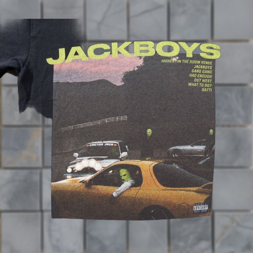 Travis Scott Travis Scott Jackboys Shirt Mens Small Black Hip Hop Short Sleeve Tee Size US S / EU 44-46 / 1 - 1 Thumbnail