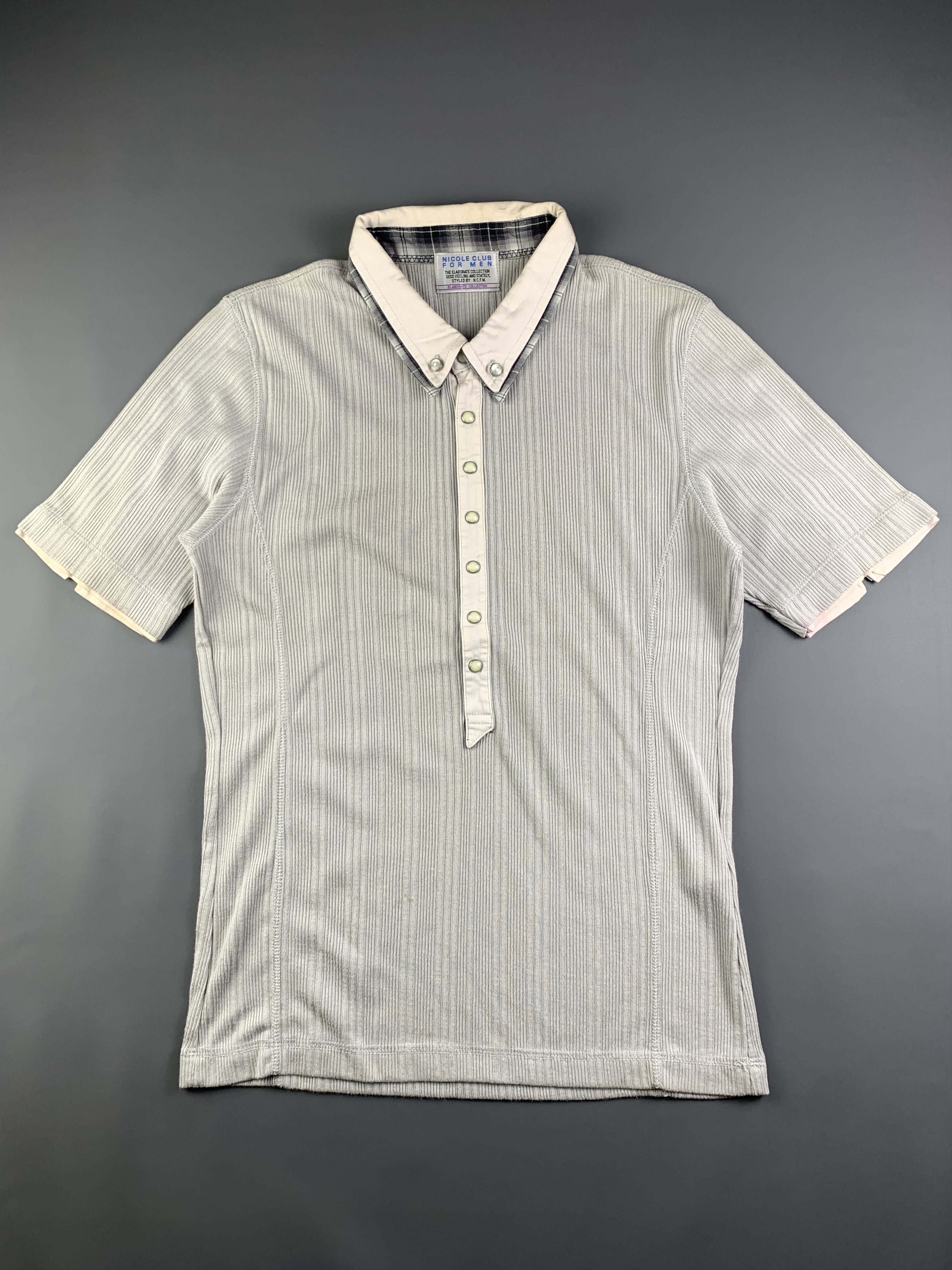 Nicole Club Nicole Club For Men Off-white Double Collar Polo (S) Size US S / EU 44-46 / 1 - 1 Thumbnail