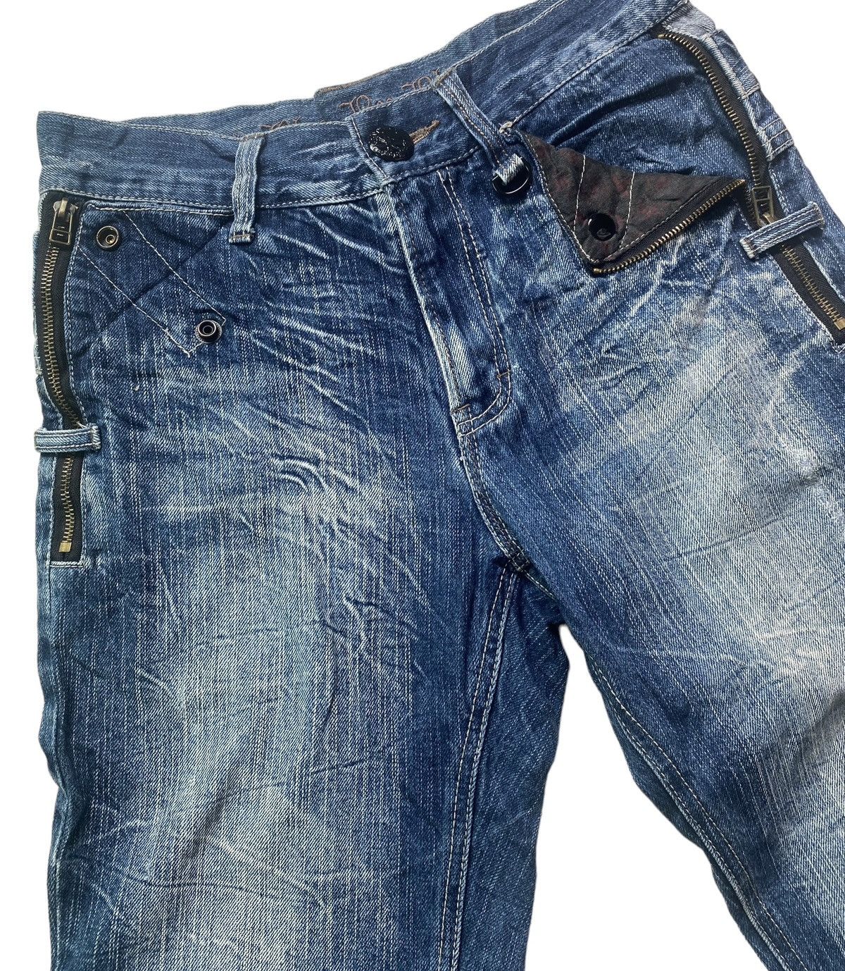 Hysteric Glamour × If Six Was Nine × Le Grande Bleu (L.G.B.) Japanese Brand Blow By Blue Double Waist Jean Size US 28 / EU 44 - 3 Thumbnail