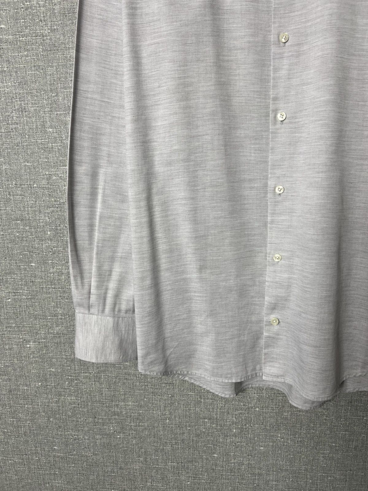 Suitsupply Suitsupply Egyptian Cotton Button Shirt Light Grey Slim Fit Size US M / EU 48-50 / 2 - 7 Thumbnail