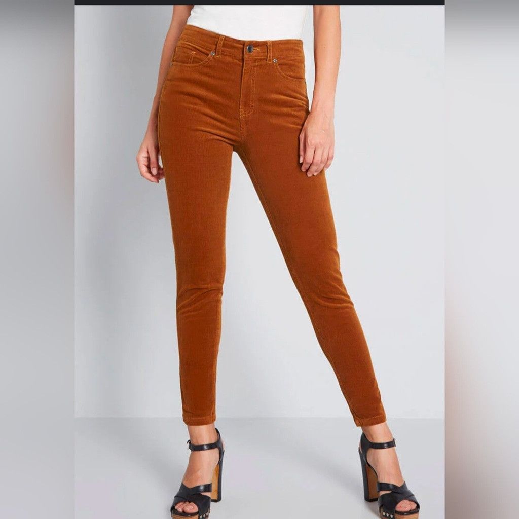 Other Modcloth teaching ease skinny corduroy pants size 8 Size 30" / US 8 / IT 44 - 2 Thumbnail