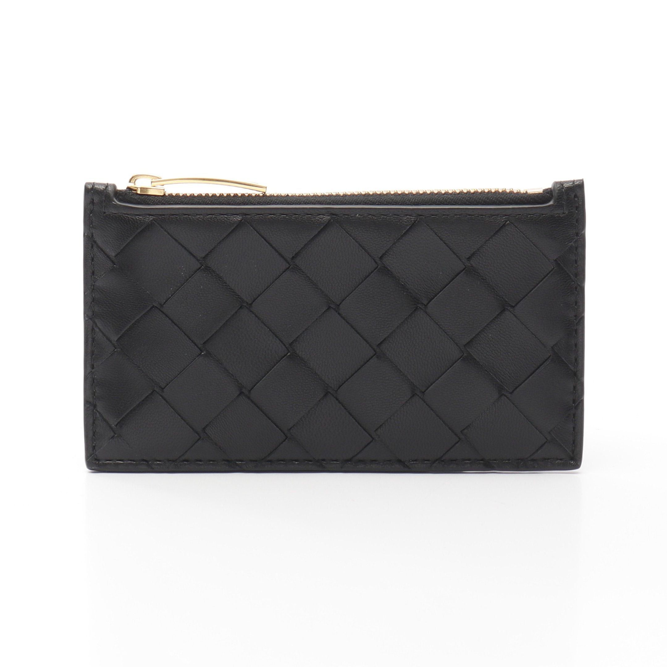 Bottega Veneta Bottega Veneta Intrecciato Card Case Leather Black Size ONE SIZE - 1 Thumbnail