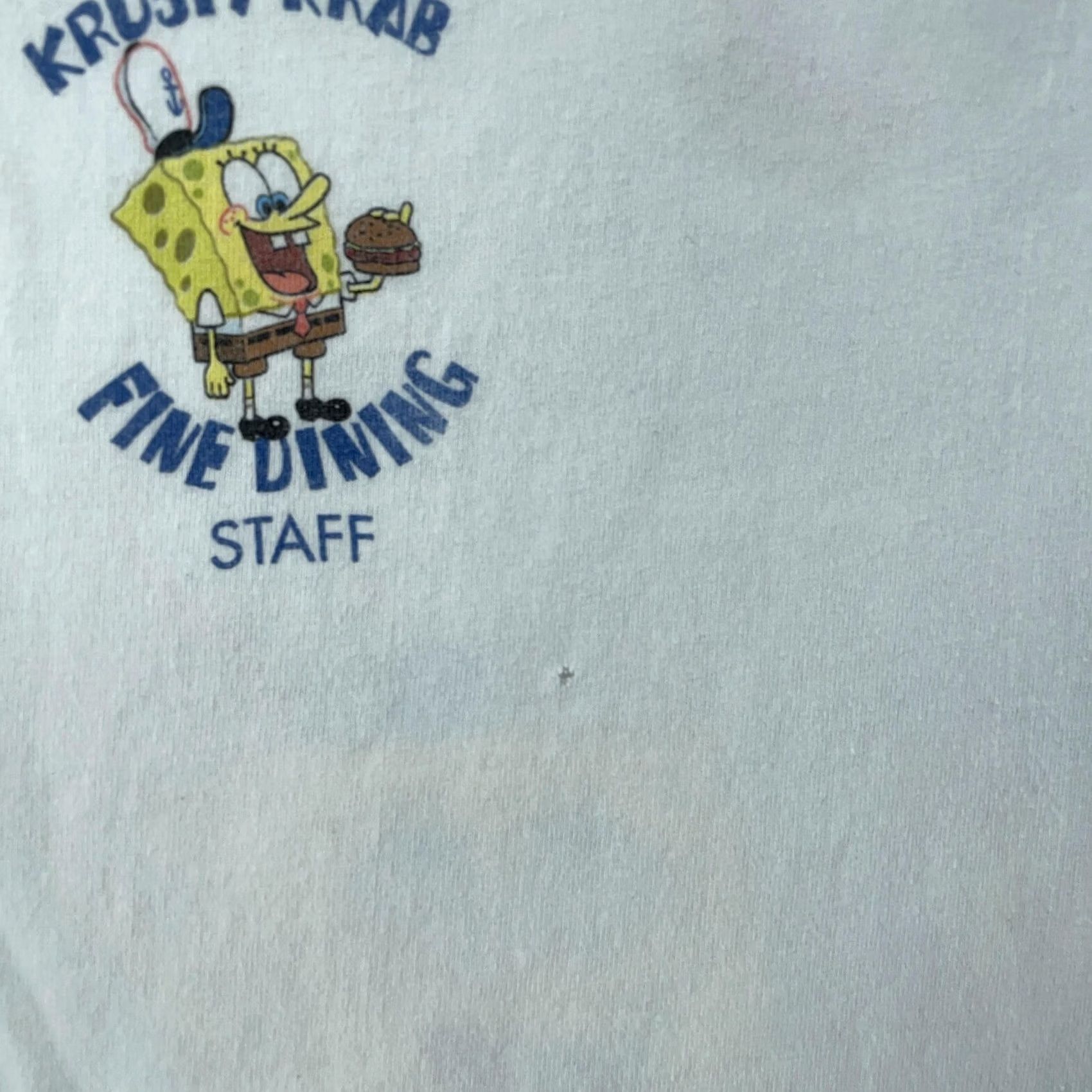 Nickelodeon VINTAGE SpongeBob SquarePants Krusty Krab T-Shirt Small Nickelodeon Men Short Sleeve Crew Neck White Cotton Graphic Print DK Size US S / EU 44-46 / 1 - 6 Thumbnail