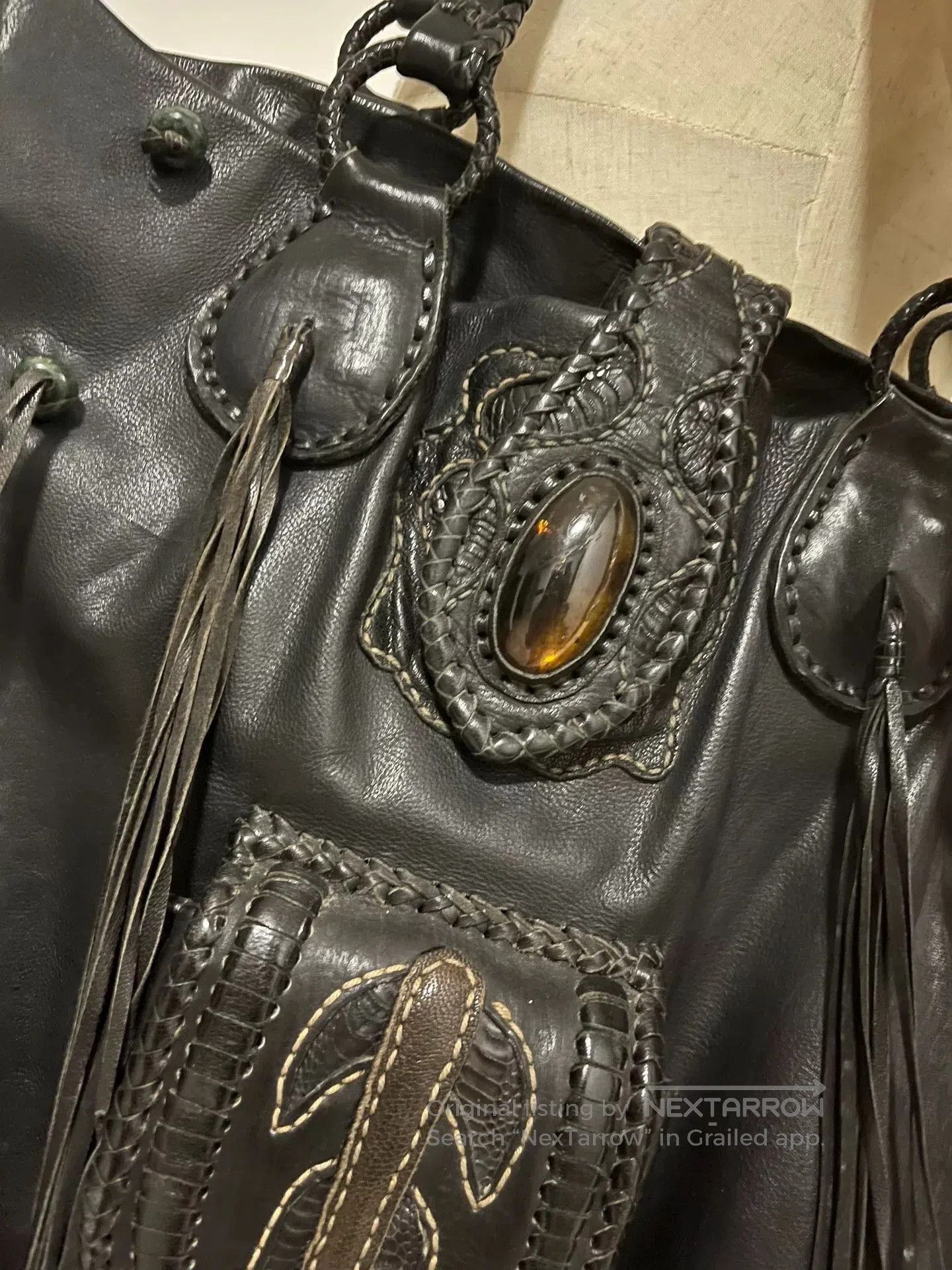Share Spirit Homme Share Spirit Ethnic Tassel Amber Tote. Size ONE SIZE - 3 Thumbnail