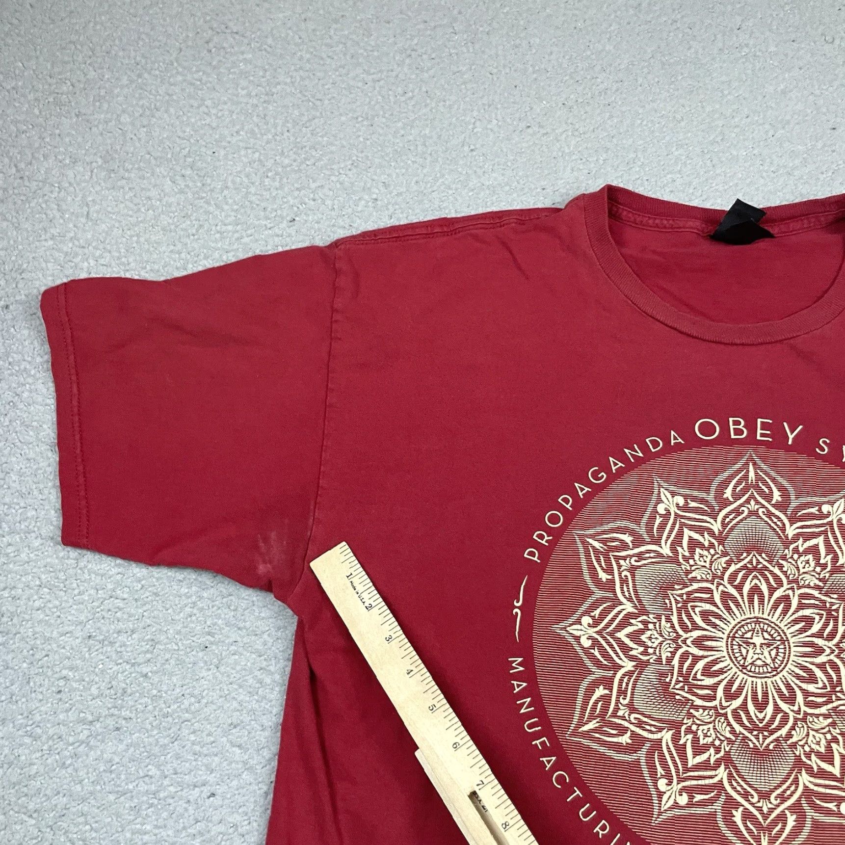 Obey VINTAGE OBEY T SHIRT Adult XL Red Graphic Print Crew Neck Short Sleeve Men Art Rare 90s Y2K Fairy Mandala Tee Sheapard Fairy Size US XL / EU 56 / 4 - 7 Thumbnail