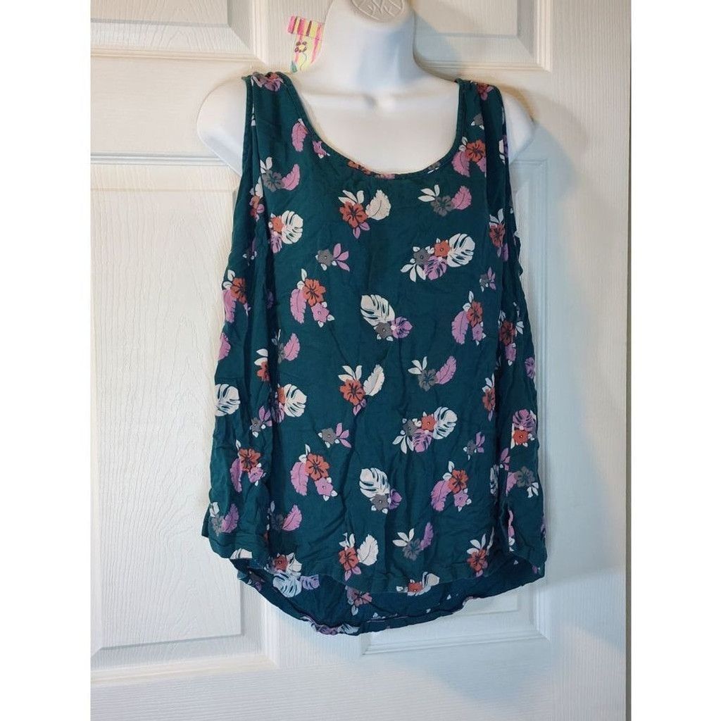 Other 🐣Teal Floral Top Size XL / US 12-14 / IT 48-50 - 1 Thumbnail