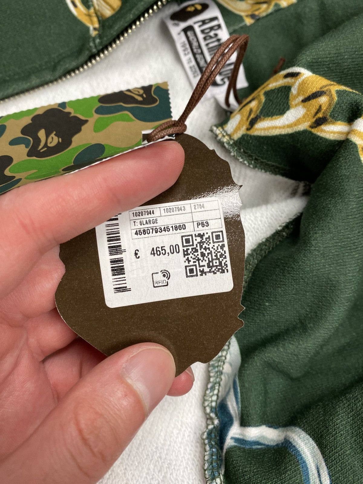 Bape A Bathing Ape Bape Jewels Shark Full Zip Hoodie in Cotton Size US L / EU 52-54 / 3 - 18 Thumbnail